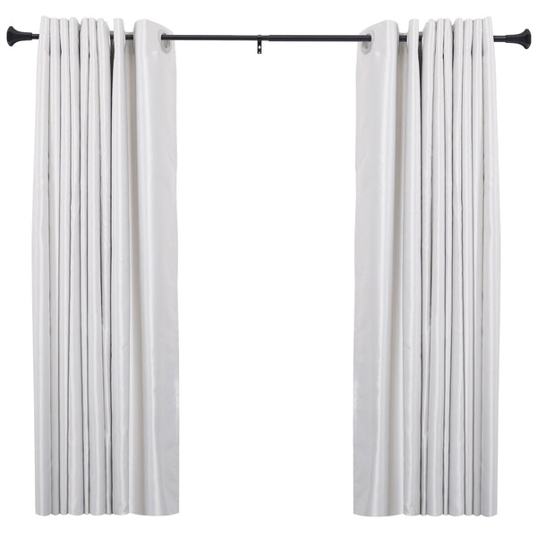 Utopia Alley D17XX 3/4" Diameter Adjustable Heavy-Duty Decorative Curtain Rod with Ornate Endcaps for Indoor Outdoor Use, Fits Living Room, Bedroom, Kitchen & Patio, Matte Black