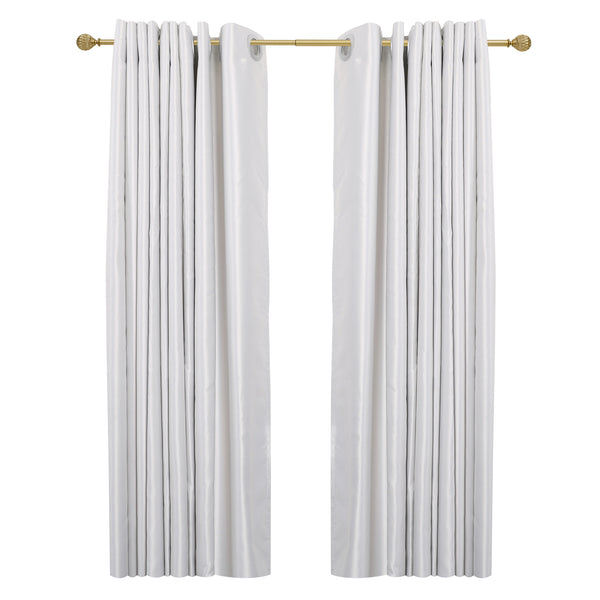 Utopia Alley D18XX 3/4" Diameter Adjustable Heavy-Duty Decorative Curtain Rod with Ornate Endcaps for Indoor Outdoor Use, Fits Living Room, Bedroom, Kitchen & Patio, Gold