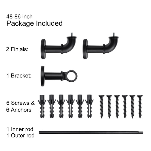 Utopia Alley D19 curtain rod multipack