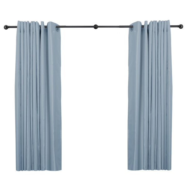 UTOPIA ALLEY D192/4/8XX 1 inch Industrial Curtain Rods for Windows, Blackout Curtain Rod, Wrap Around Heavy Duty Curtain Rods, Indoor and Outdoor, Rustic Style, Matte Black