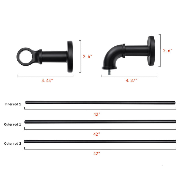 Utopia Alley D19 curtain rod multipack