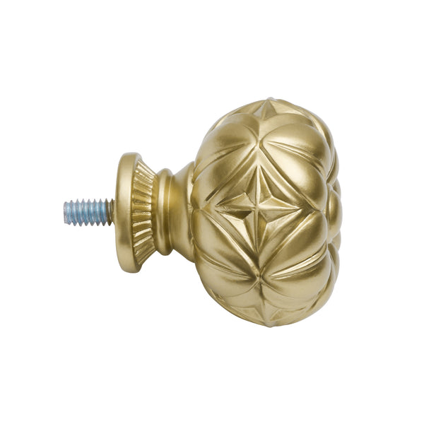 Utopia Alley D21XX 3/4" Diameter Adjustable Heavy-Duty Decorative Curtain Rod with Ornate Endcaps for Indoor Outdoor Use, Fits Living Room, Bedroom, Kitchen & Patio, Gold