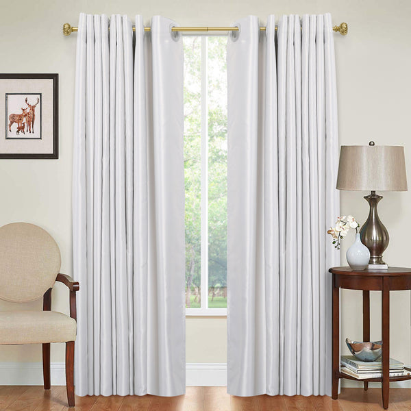 Utopia Alley D21XX 3/4" Diameter Adjustable Heavy-Duty Decorative Curtain Rod with Ornate Endcaps for Indoor Outdoor Use, Fits Living Room, Bedroom, Kitchen & Patio, Gold