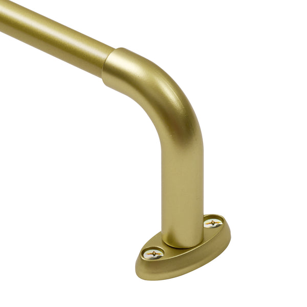 Utopia Alley D22XX 5/8" Diameter Adjustable Heavy-Duty Decorative Curtain Rod with Ornate Endcaps for Indoor Outdoor Use, Fits Living Room, Bedroom, Kitchen & Patio