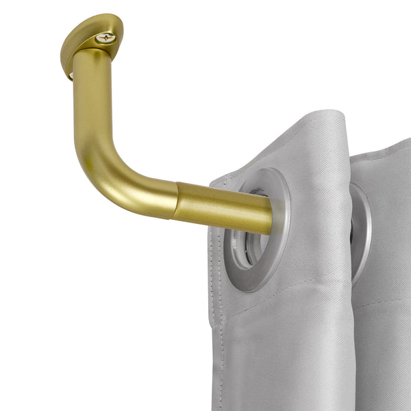 Utopia Alley D22XX 5/8" Diameter Adjustable Heavy-Duty Decorative Curtain Rod with Ornate Endcaps for Indoor Outdoor Use, Fits Living Room, Bedroom, Kitchen & Patio