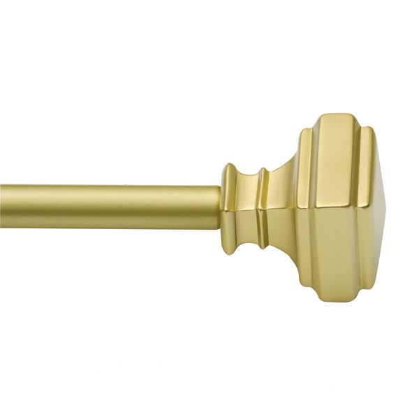 Utopia Alley D22XX Curtain Rod with Square Finials, Adjustable Length 28-48"