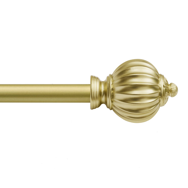 Utopia Alley D44XX Curtain Rod with Decorative Round Finials, 48-86"