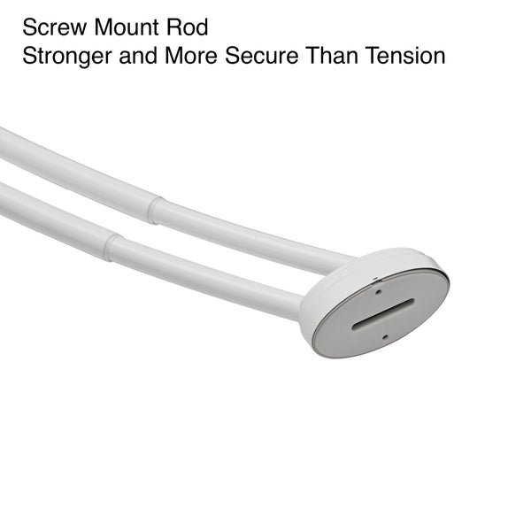 Utopia Alley DCR2XX Rustproof Wall Mounted Aluminum Double Curved Shower Curtain Rod, Screw Mount Rod, Stronger and More Secure Than Tension, Adjustable Double Shower Rod from 45" to 72", Expandable