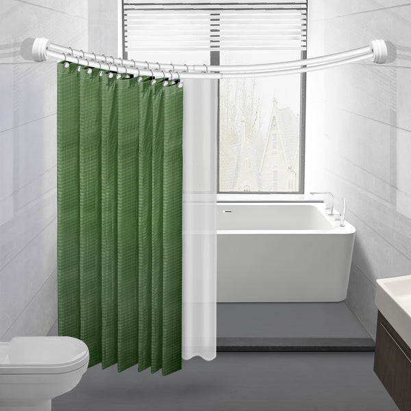 Utopia Alley DCR2XX Rustproof Wall Mounted Aluminum Double Curved Shower Curtain Rod, Screw Mount Rod, Stronger and More Secure Than Tension, Adjustable Double Shower Rod from 45" to 72", Expandable
