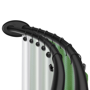 Utopia Alley DCR9XX Rustproof Wall Mounted Aluminum Double Curved Shower Curtain Rod, Screw Mount Rod, Stronger and More Secure Than Tension, Adjustable Double Shower Rod from 45" to 72", Expandable, Includes shower liner and shower hooks
