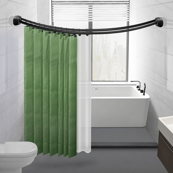 Utopia Alley DCR9XX Rustproof Wall Mounted Aluminum Double Curved Shower Curtain Rod, Screw Mount Rod, Stronger and More Secure Than Tension, Adjustable Double Shower Rod from 45" to 72", Expandable, Includes shower liner and shower hooks