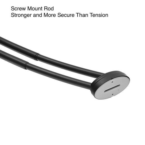 Utopia Alley DCR9XX Rustproof Wall Mounted Aluminum Double Curved Shower Curtain Rod, Screw Mount Rod, Stronger and More Secure Than Tension, Adjustable Double Shower Rod from 45" to 72", Expandable, Includes shower liner and shower hooks