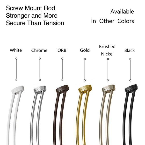 Utopia Alley DCR9XX Rustproof Wall Mounted Aluminum Double Curved Shower Curtain Rod, Screw Mount Rod, Stronger and More Secure Than Tension, Adjustable Double Shower Rod from 45" to 72", Expandable, Includes shower liner and shower hooks
