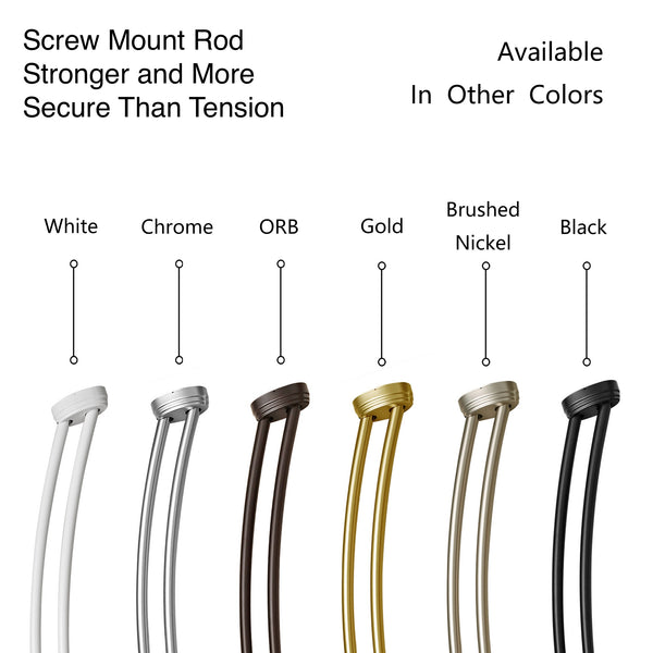 Utopia Alley DCR9XX Rustproof Wall Mounted Aluminum Double Curved Shower Curtain Rod, Screw Mount Rod, Stronger and More Secure Than Tension, Adjustable Double Shower Rod from 45" to 72", Expandable, Includes shower liner and shower hooks