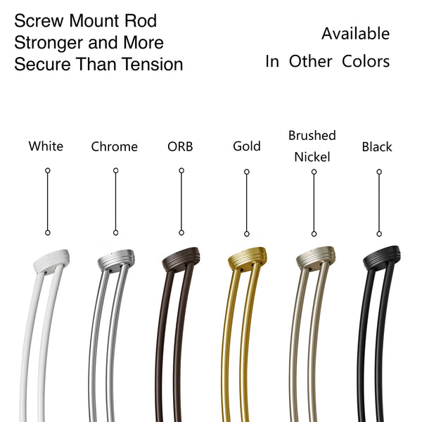 Utopia Alley DCR9XX Rustproof Wall Mounted Aluminum Double Curved Shower Curtain Rod, Screw Mount Rod, Stronger and More Secure Than Tension, Adjustable Double Shower Rod from 45" to 72", Expandable, Includes shower liner and shower hooks