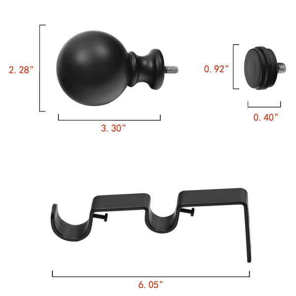 Utopia Alley DD15 double curtain rod multipack