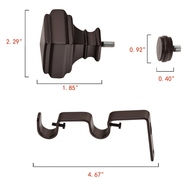 Utopia Alley DD16 double curtain rod multipack