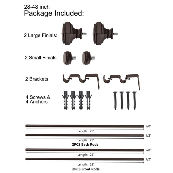 Utopia Alley DD16 double curtain rod multipack