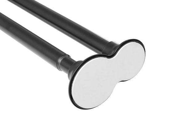 Utopia Alley DS9XX Adjustable 72-Inch Double Shower Curtain Tension Rods - Rust-Proof Aluminum with  Rubber End Cap, Easy Installation - Extendable, Ideal for Bathroom, Retractable, Wall-to-Wall - No Drilling, Includes Shower Rings and Shower Liner