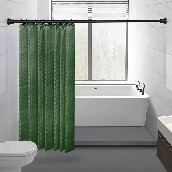 Utopia Alley F72BK/BN/GD Adjustable 72-Inch Shower Curtain Tension Rod - Rust-Proof Aluminum with Rubber End Cap, No Drill Installation - Extendable, Ideal for Bathroom, Retractable, Wall-to-Wall - Easy to Hang