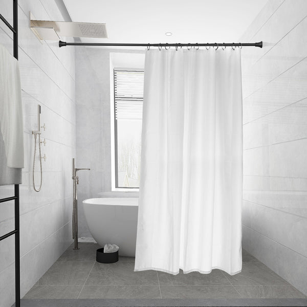 Utopia Alley F72BK/BN/GD Adjustable 72-Inch Shower Curtain Tension Rod - Rust-Proof Aluminum with Rubber End Cap, No Drill Installation - Extendable, Ideal for Bathroom, Retractable, Wall-to-Wall - Easy to Hang