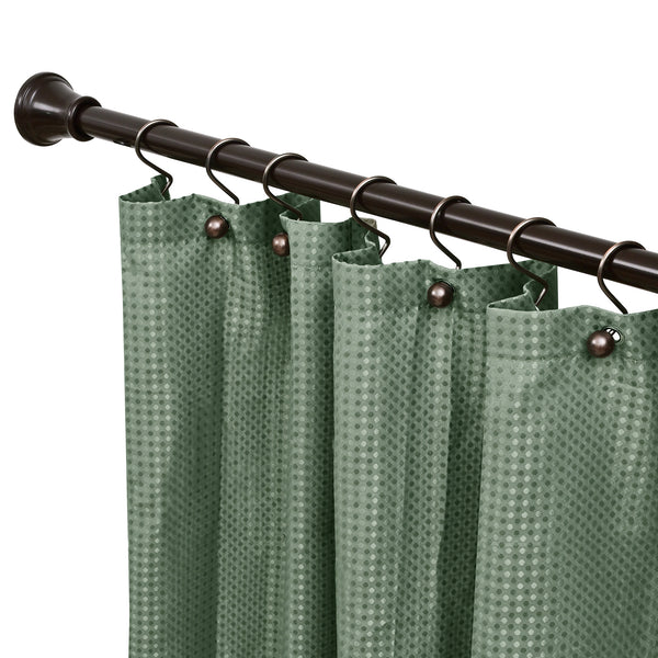 Utopia Alley F72RB Adjustable 72-Inch Shower Curtain Tension Rod - Rust-Proof Aluminum with Rubber End Cap, No Drill Installation - Extendable, Ideal for Bathroom, Retractable, Wall-to-Wall - Easy to Hang, Oil Rubbed Bronze
