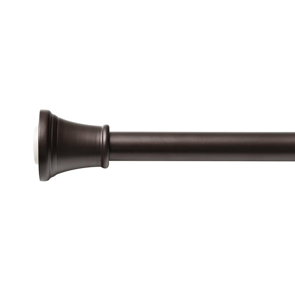 Utopia Alley F72RB Adjustable 72-Inch Shower Curtain Tension Rod - Rust-Proof Aluminum with Rubber End Cap, No Drill Installation - Extendable, Ideal for Bathroom, Retractable, Wall-to-Wall - Easy to Hang, Oil Rubbed Bronze