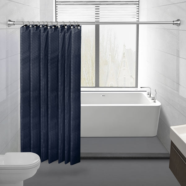 Utopia Alley F72SS Adjustable 72-Inch Shower Curtain Tension Rod - Rust-Proof Aluminum with Rubber End Cap, No Drill Installation - Extendable, Ideal for Bathroom, Retractable, Wall-to-Wall - Easy to Hang, Chrome Finish