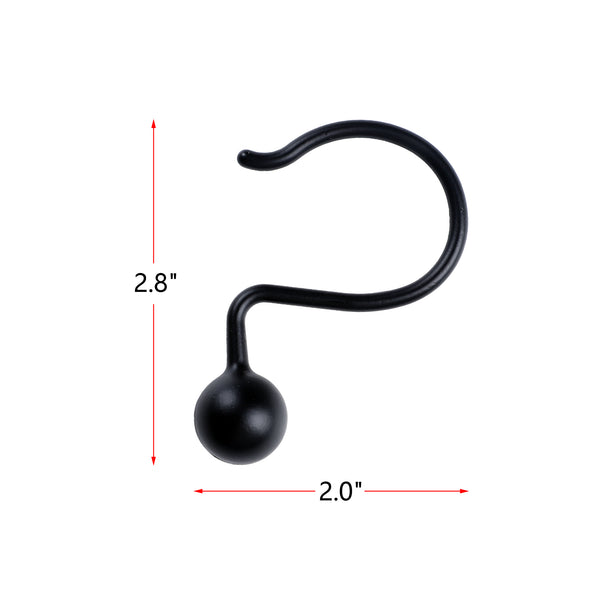 Utopia Alley FH72XX Adjustable 72-Inch Shower Curtain Tension Rod - Rust-Proof Aluminum with Rubber End Cap, No Drill Installation - Extendable, Ideal for Bathroom, Retractable, Wall-to-Wall - Easy to Hang, Included PEVA Shower liner and shower hooks