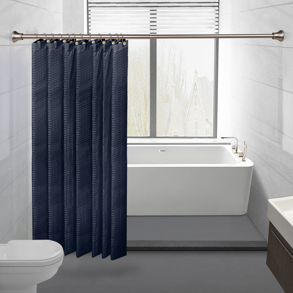 Utopia Alley FH72XX Adjustable 72-Inch Shower Curtain Tension Rod - Rust-Proof Aluminum with Rubber End Cap, No Drill Installation - Extendable, Ideal for Bathroom, Retractable, Wall-to-Wall - Easy to Hang, Included PEVA Shower liner and shower hooks