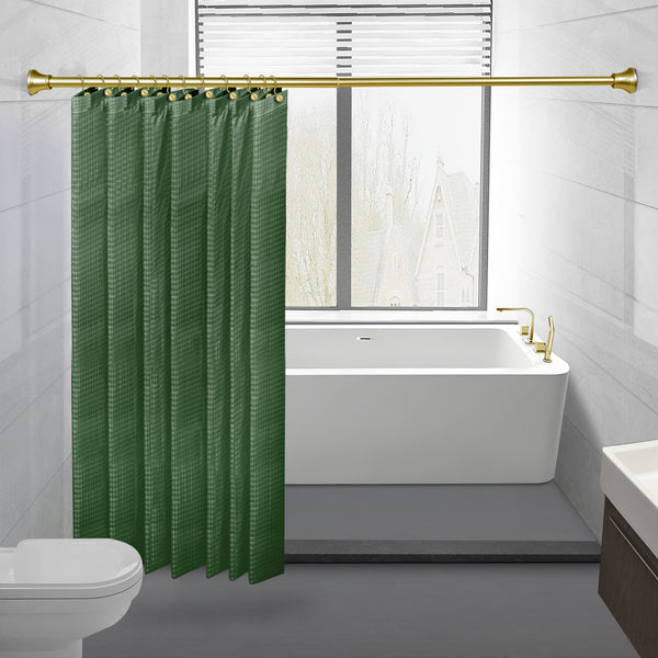 Utopia Alley FH72XX Adjustable 72-Inch Shower Curtain Tension Rod - Rust-Proof Aluminum with Rubber End Cap, No Drill Installation - Extendable, Ideal for Bathroom, Retractable, Wall-to-Wall - Easy to Hang, Included PEVA Shower liner and shower hooks