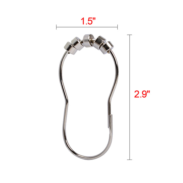 Utopia Alley FH72XX Adjustable 72-Inch Shower Curtain Tension Rod - Rust-Proof Aluminum with Rubber End Cap, No Drill Installation - Extendable, Ideal for Bathroom, Retractable, Wall-to-Wall - Easy to Hang, Included PEVA Shower liner and shower hooks