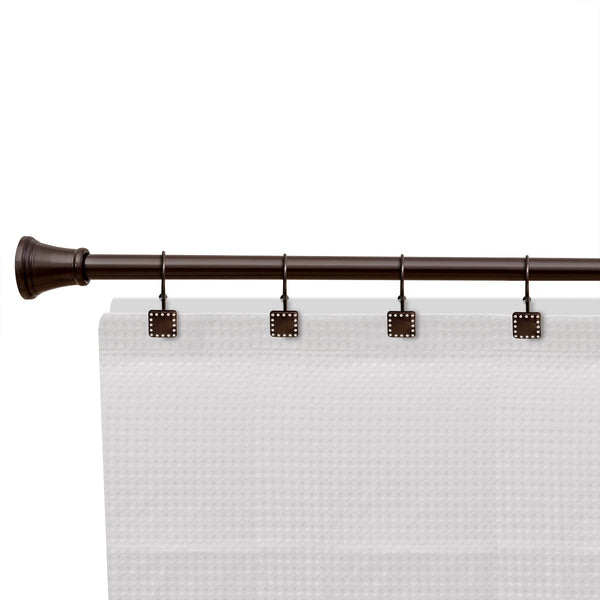 Utopia Alley HK20XX Shower Hooks - Double Shower Curtain Rings for Bathroom - Rust Resistant Shower Curtain Hooks for Shower Curtain or Liner - Shower Curtain Rings with Crystal Design - Set of 12