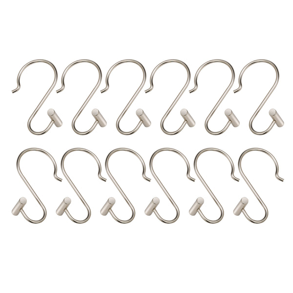 Utopia Alley HK25XX Shower Rings Hooks, Shower Curtain Rings Hooks for Bathroom, Rust Resistant Shower Curtain Hooks Rings, Set of 12