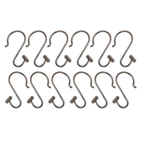 Utopia Alley HK25XX Shower Rings Hooks, Shower Curtain Rings Hooks for Bathroom, Rust Resistant Shower Curtain Hooks Rings, Set of 12