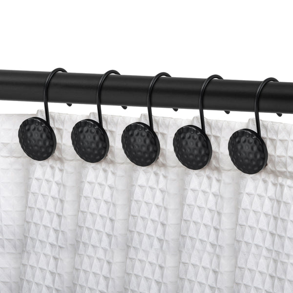 Utopia Alley HK28XX Shower Rings Hooks, Shower Curtain Rings Hooks for Bathroom, Rust Resistant Shower Curtain Hooks Rings, Set of 12, Chrome/Oil Rubbed Bronze/Brushed Nickel/Matte Black/Gold