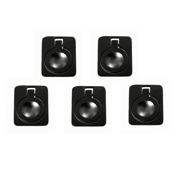 Utopia Alley HW299BK Anello Cabinet Knob Pull, Zinc Drawer Pull Knob, Vintage Decorative Furniture Hardware for Kitchen Cabinets, Dresser & Wardrobe, Matte Black