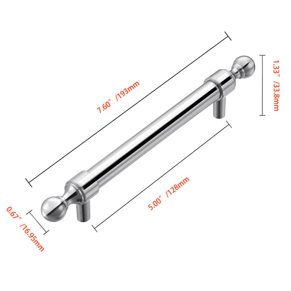 Utopia Alley HW390-391XX Decorative Cabinet Drop Pull Handles for Cabinets and Drawers - Vintage Cabinet Hardware with Hand - Metal Drawer Pull Handle, 5" center to center