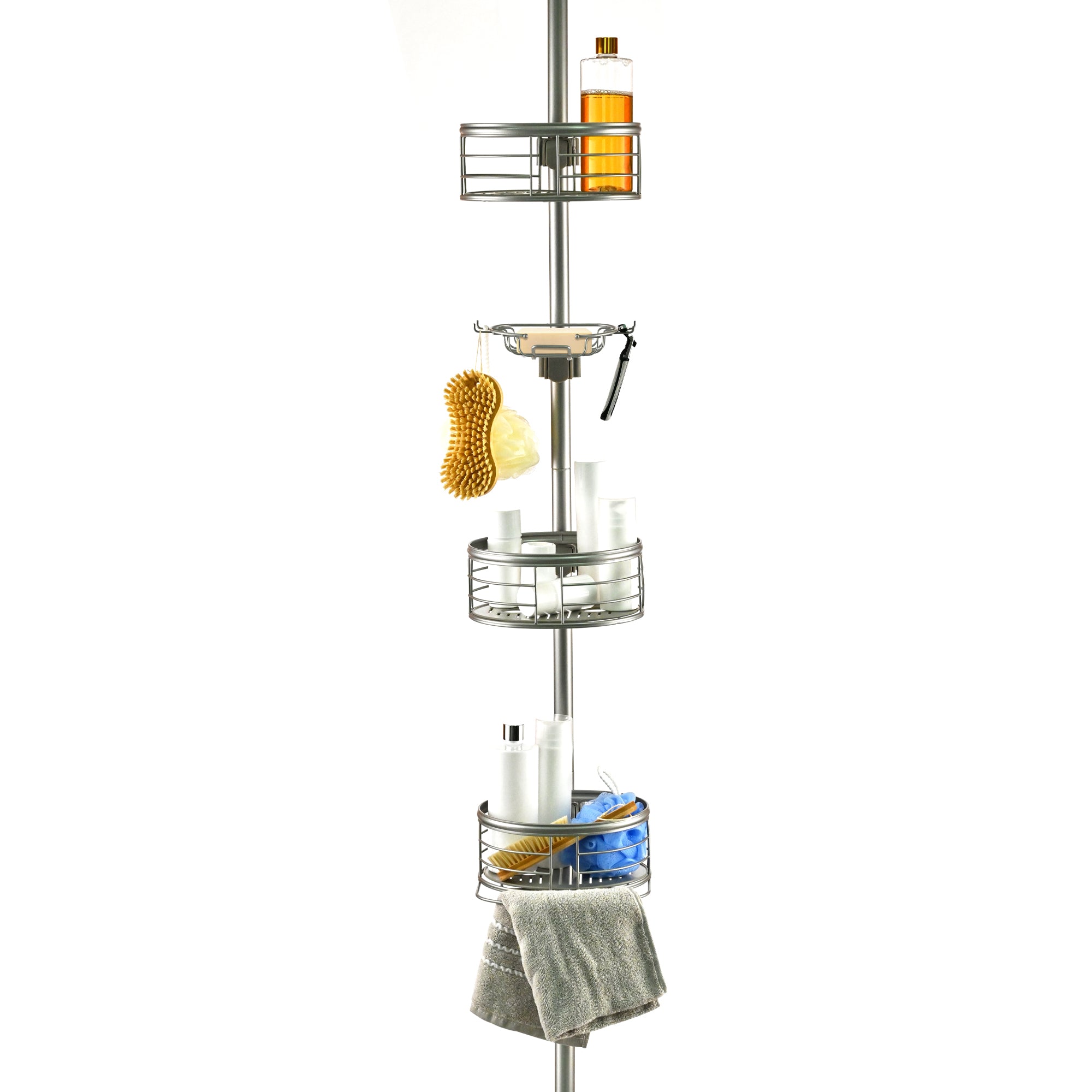 Utopia Alley PC4XX Tension Pole Shower Caddy Corner Organizer, Adjusta