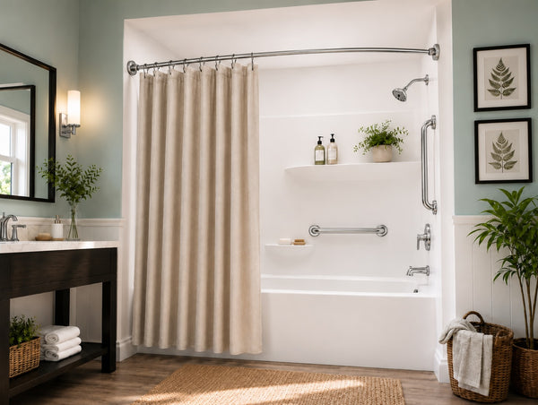 Utopia Alley GBXX Decorative Grab Bar for Shower & Bathroom – 1.25-Inch Stainless Steel Wall-Mounted Safety Handle with Concealed Hardware