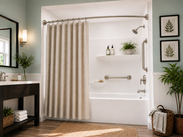 Utopia Alley GBXX Decorative Grab Bar for Shower & Bathroom – 1.25-Inch Stainless Steel Wall-Mounted Safety Handle with Concealed Hardware