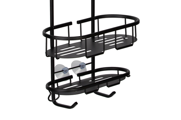 Utopia Alley SHC14BK Rustproof Aluminum Shower Caddy for Shower Heads - Hanging Shower Caddy Organizer with 3 Shelves for Bathroom & Home, Includes shower hooks and shower liner - Matte Black Finish