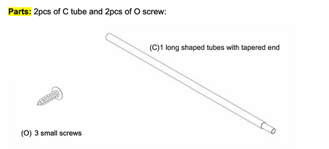 2pcs of C tube and 2pcs of O screw for DR1RB