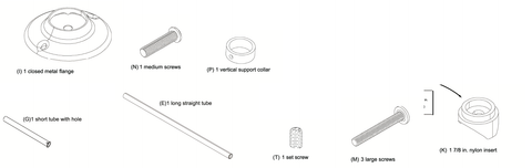 Parts N-I-P-G-E-T-M-K for DR1BK