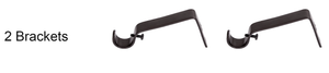 2 brackets for curtain rods