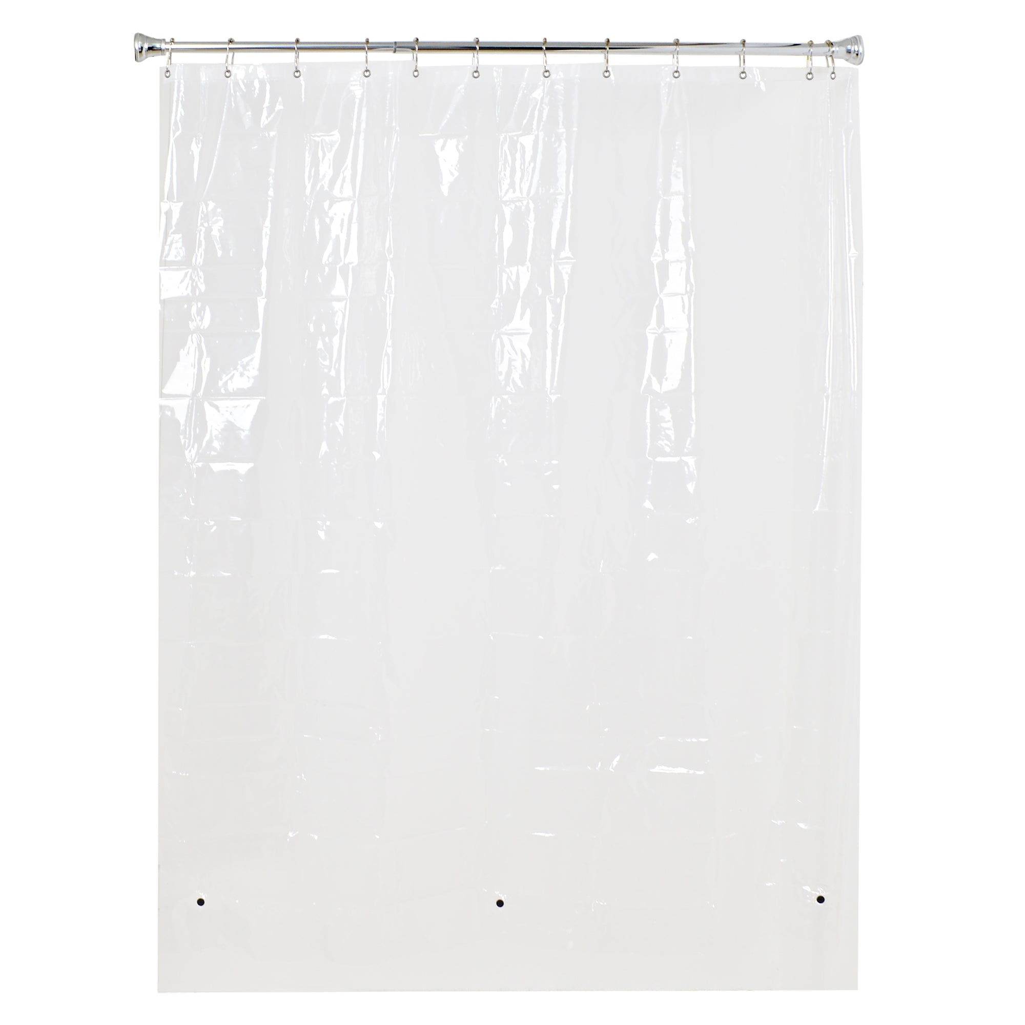 Utopia Alley BL5KK 72"X72" 4.8G Clear PEVA Shower Curtain Liner with Magnets