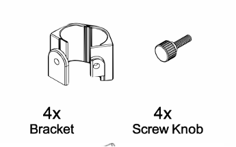Plastic bracket and screws for PC3AL