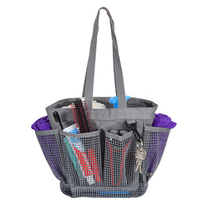 Utopia Alley Portable Mesh Shower Caddy with 6 external pockets and key holder