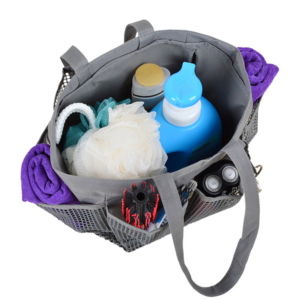 Utopia Alley Portable Mesh Shower Caddy with 6 external pockets and key holder