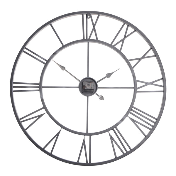 Utopia Alley CL0008WW104 Roman Round Clock, 30" Diameter, Distressed White